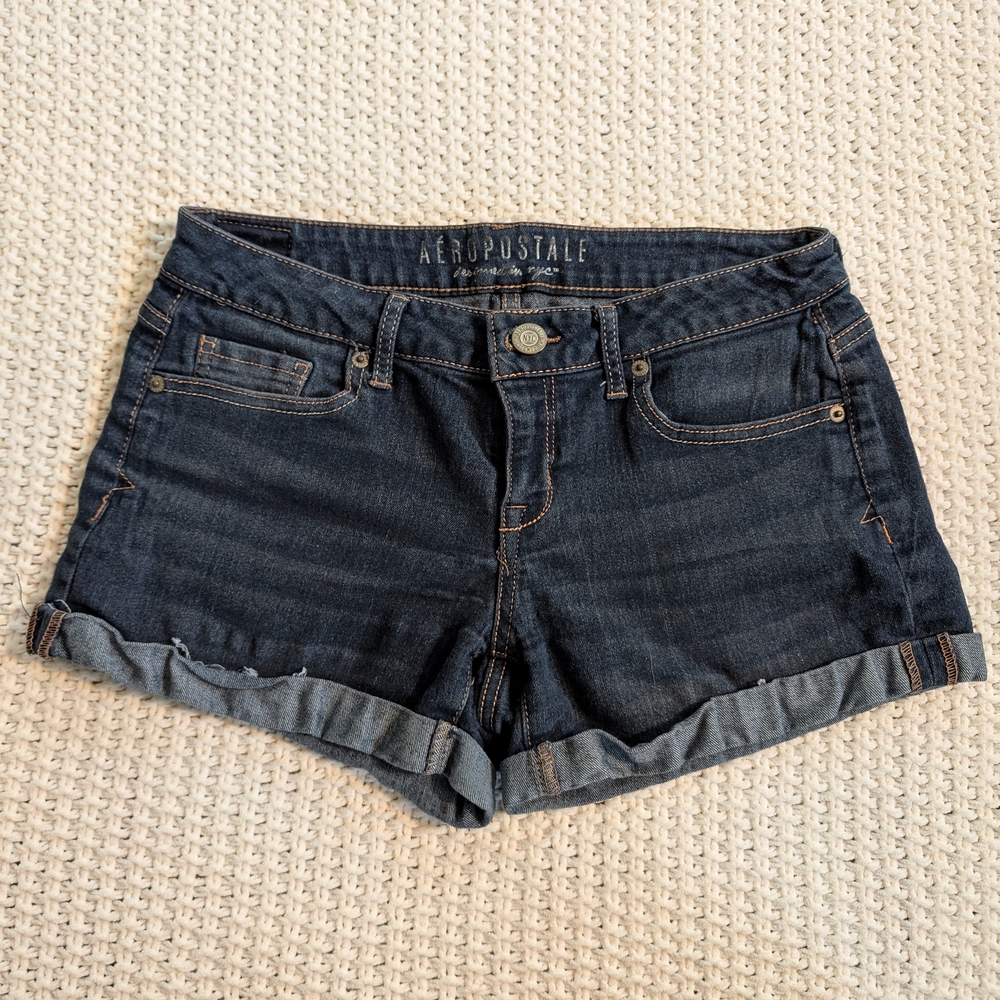 Aeropostale Dark Blue Denim Shorts